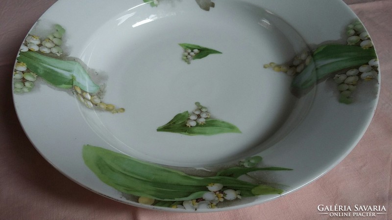 O. & E. G. Royal austria large porcelain bowl with lily of the valley pattern