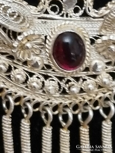 Silver neck blue garnet stone jeweler's jewelry 925