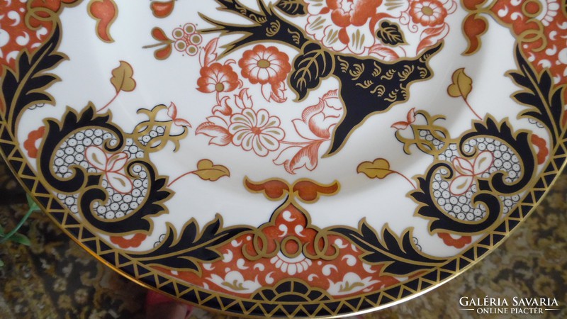 Royal Crown Derby Imari mintával díszített angol porcelán tá