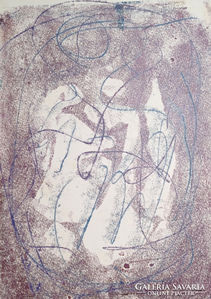 Bruckner Valéria: Absztrakt (akvarell 29,5x21 cm)