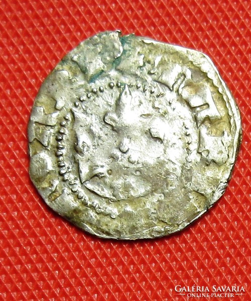 Mária /1382-1387/1395 ezüst denár ÉH 443