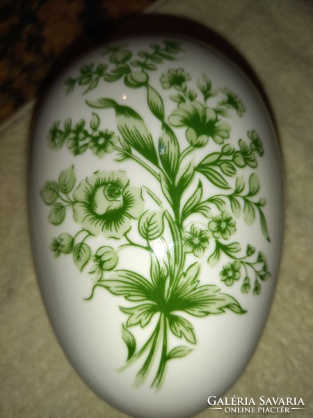 Gyönyörű vintage Hollóházi porcelán Erika mintás bonbonier ékszertartó