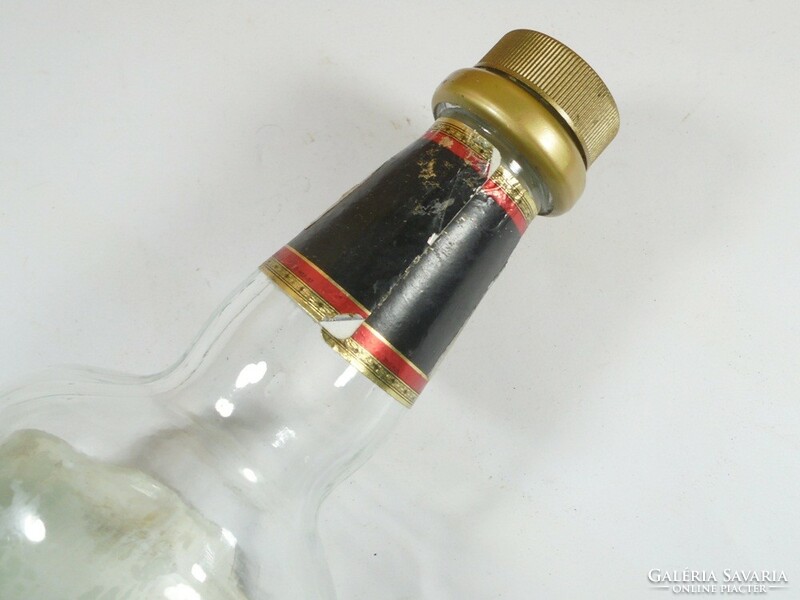Retro régi papír címkés üveg palack -Seagram's 100 PIPERS-Scotch Whisky Skót whisky- 1980-as évek