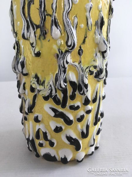 Retro, vintage, mid-century modern special glazed ceramic vase