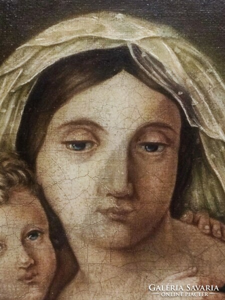 Ismeretlen 1800-as évekbeli festő: Madonna a Kisdeddel - Madonna a Kis Jézussal