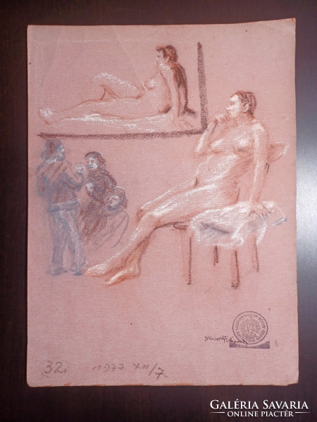 Andor Kristófi Krisztics: file study on sandpaper (33.5x45 cm)