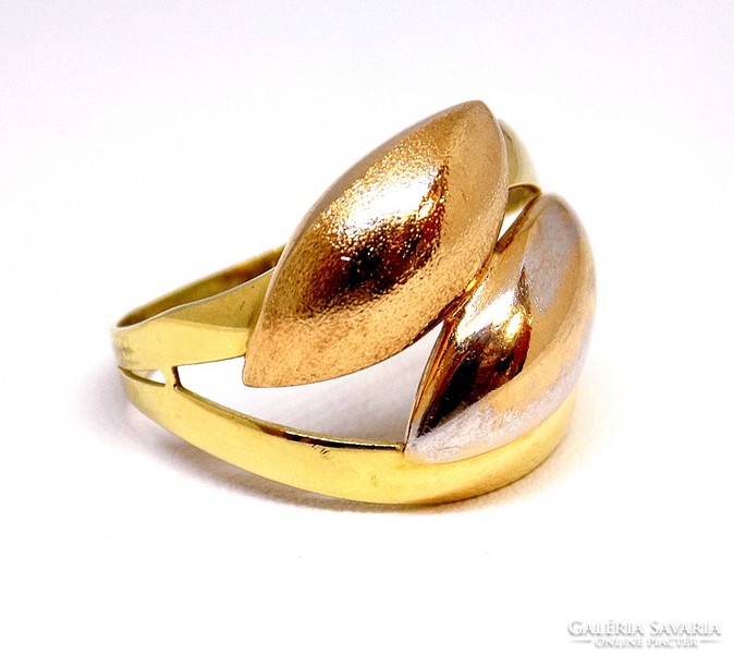 Kő nélküli tricoclor arany gyűrű (ZAL-Au112006)