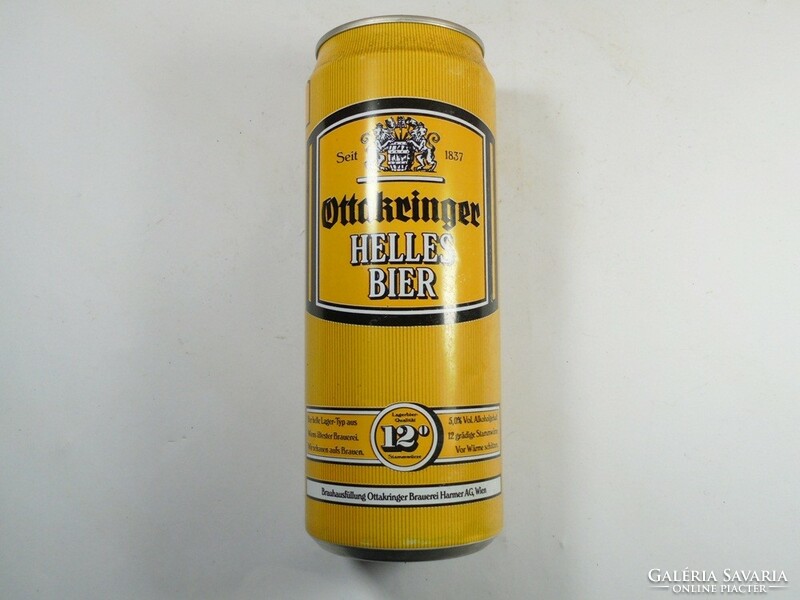 Old retro beer can aluminum can aluminum beer ottakringer helles bier 0.5l - 1989 Austrian production