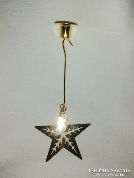 Fire-gilded Christmas candle holders with stars, Christmas tree decoration 32