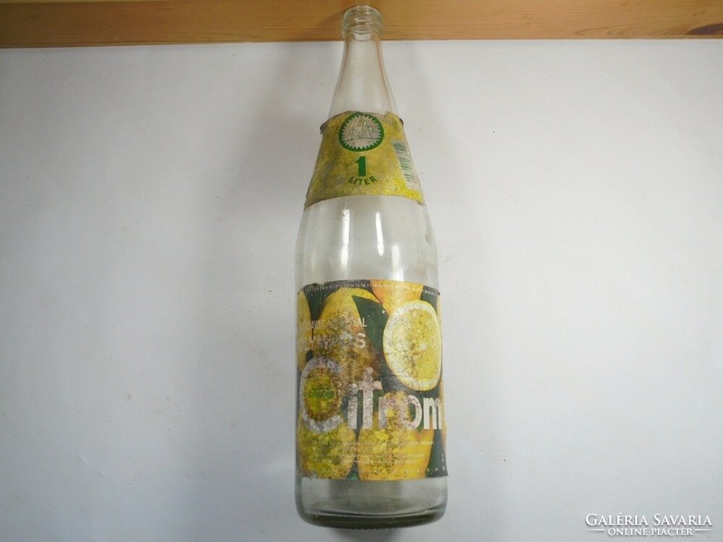 Retro olympos ctrom carbonated soft drink bottle - paper label - 1990s - 1 l