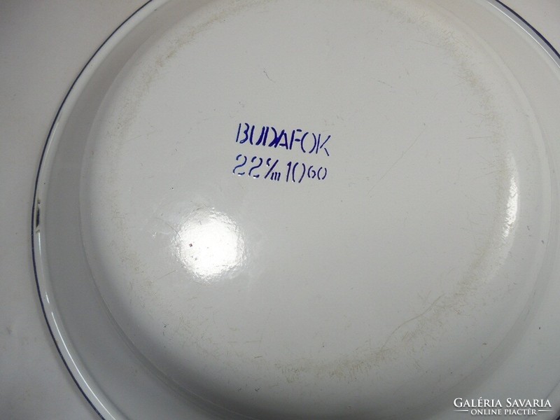 Retro old enameled bowl plate deep plate - Budafok - 22 cm diameter