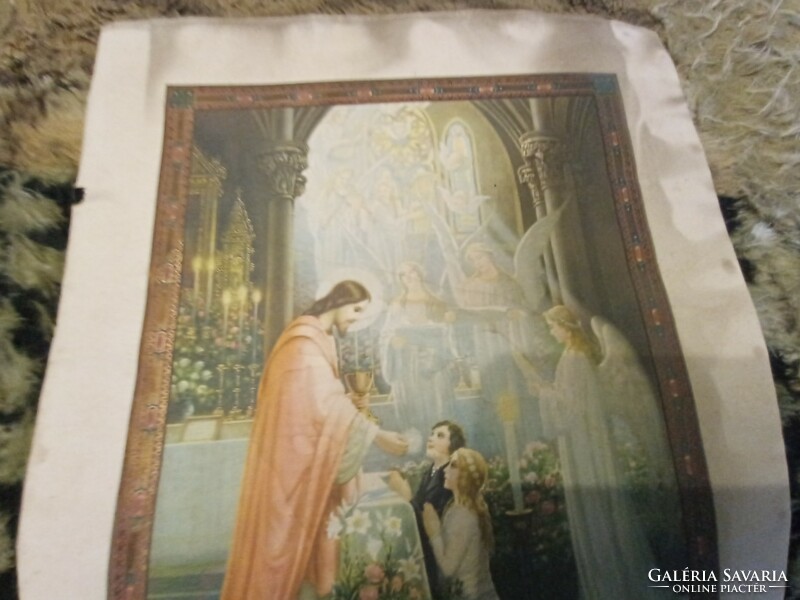 First Communion commemorative card from 1929 39x26 cm