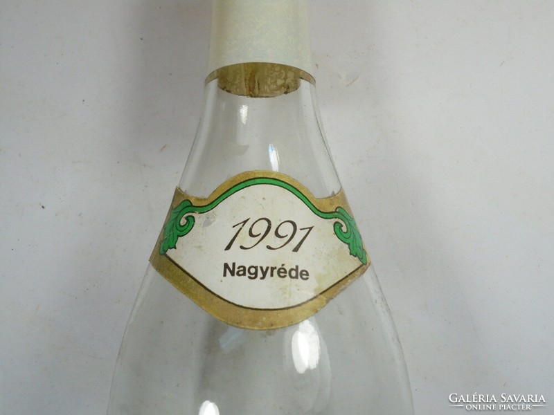 Retro Mátraalja riesling wine wine glass bottle - secret József vzőrgaszda - 1991