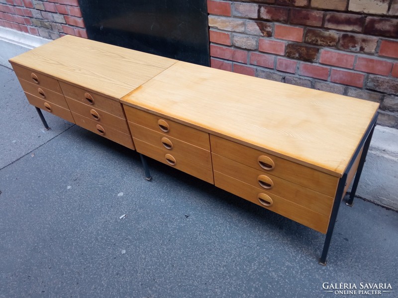 Extra mid century design dresser, long dresser with 12 drawers