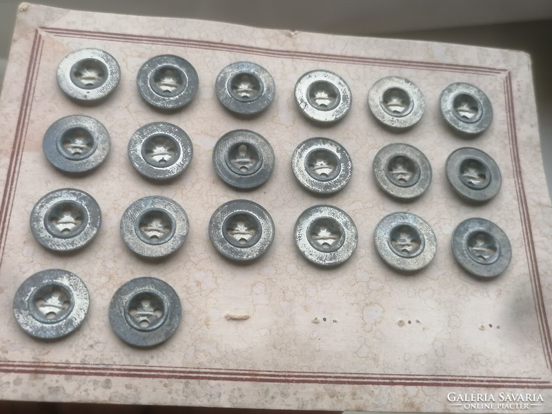20darab gatyagomb nadrággomb II. világháboru ritka szép eredeti csomagjában német magyar ritka tétel