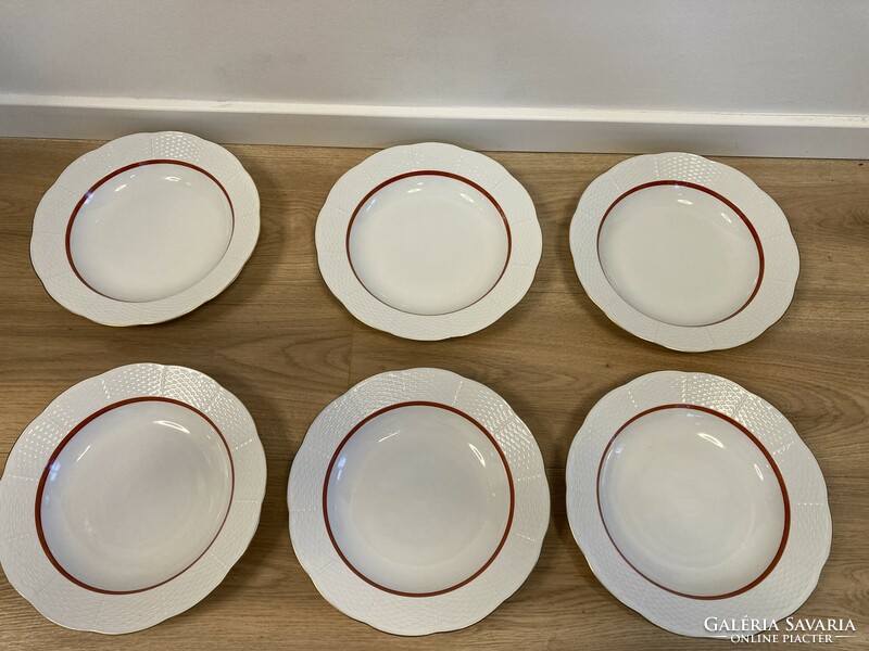 Herend porcelain 6 deep plates/soup plates