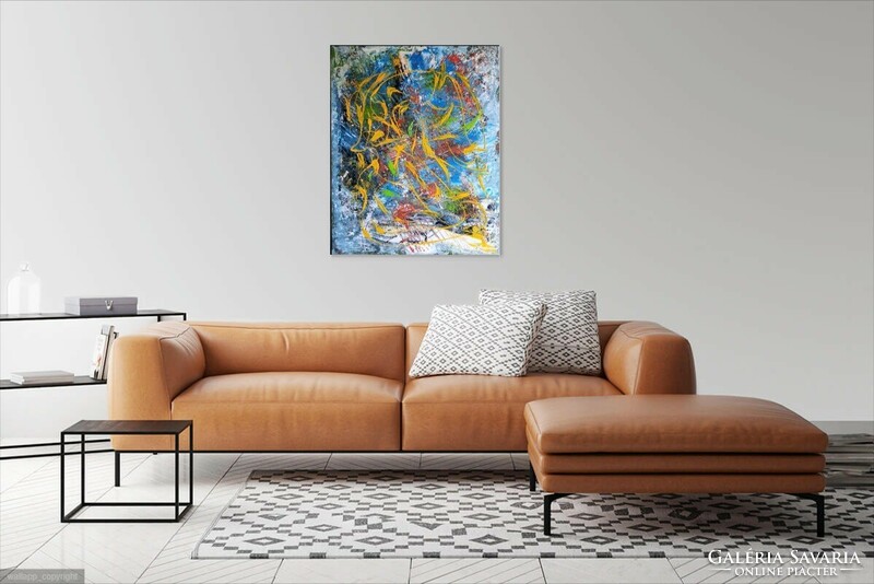 Zsm abstract painting 40 cm/50 cm canvas, acrylic, painter's knot