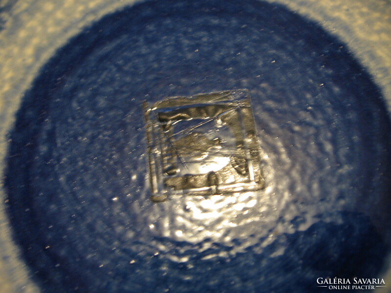 Retro West Germany keramik Jasba kék tortás, pizzás tálak