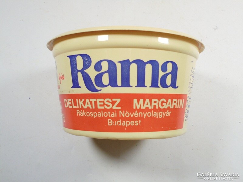 Retro műanyag vajas doboz - Rama Delikatesz Margarin - Rákospalotai Növényolajgyár - 1980-as évekből