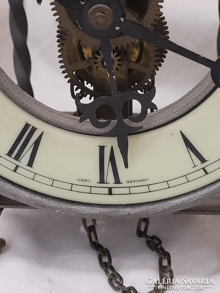 Tempus fugit, Germany, skeleton, wall clock, circa 1970