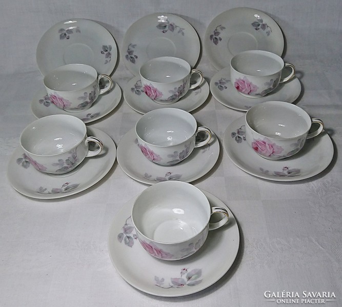 7 Set old pink mz altrehlau cm-r czechoslovakia display case condition