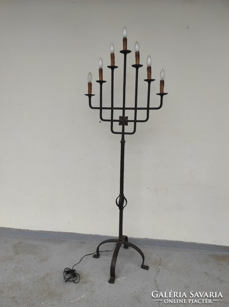 Antique floor lamp wrought iron iron 7 branches Christian church candle holder lamp 801 6263