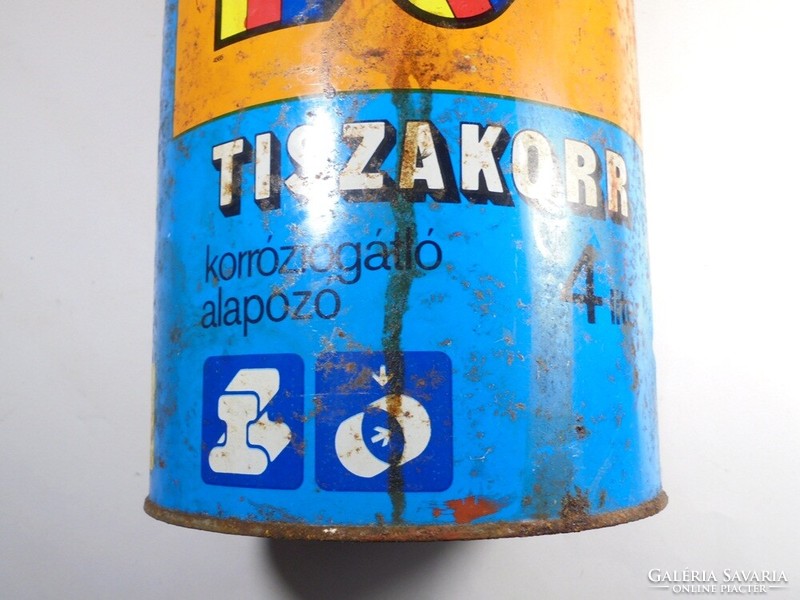 Retro festékes doboz - Tiszakorr  - TVK Tiszai Vegyi Kombinát, Leninváros gyártó 1970-es évekből