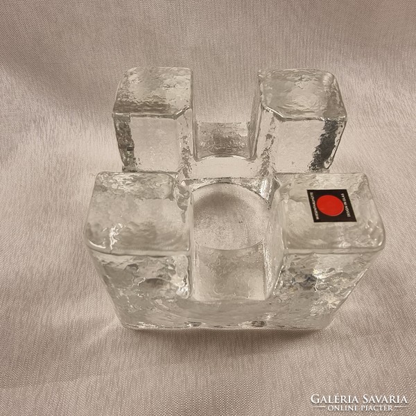 Wiesenthalhütte Design In Glas jelzett színtelen tömör üveg mécses tartó