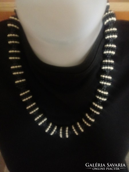 Old black and white necklace