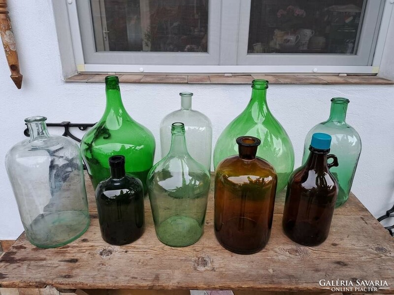 Demizsonok debizson  demizson üvegek 54-es számos nosztalgia Gyűjtői szépség