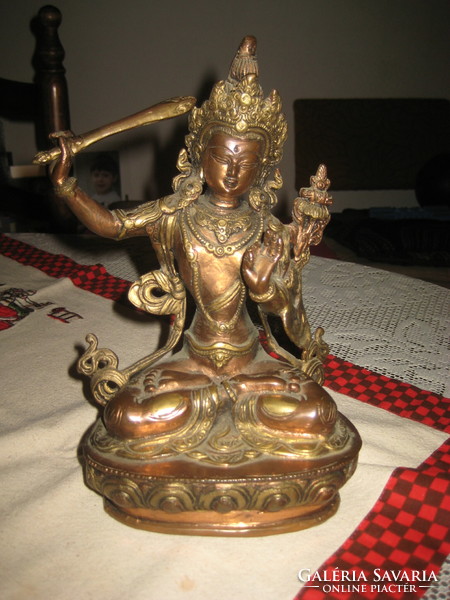 Budha, with sword in hand, god Manjushri god of boundless wisdom 22 cm