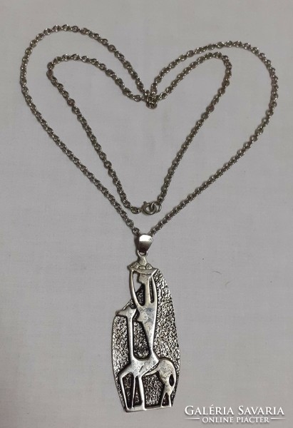 Fine art necklace with matching pendant