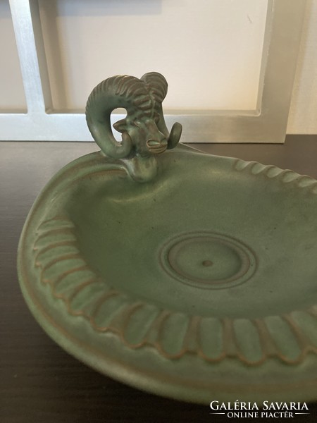 Ram's head ceramic ashtray, ashtray