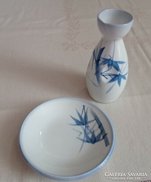 Japanese sake pourer and bowl