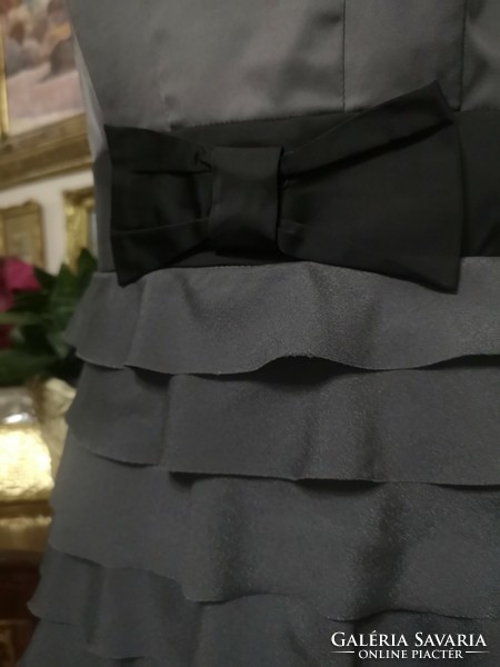 H&m 38-40 exclusive gray casual, wedding, party dress, cocktail dress with frills