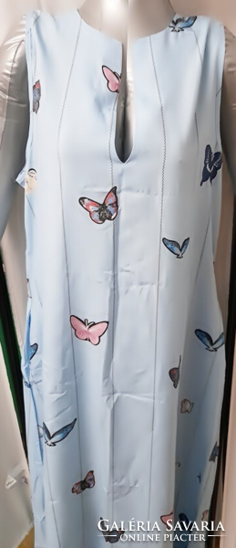 Beautiful sky blue butterfly women's dress l