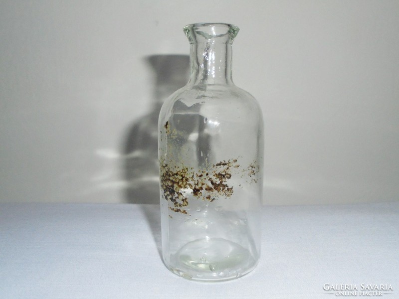 Antique small glass bottle - pharmacy medicine - 100 ml