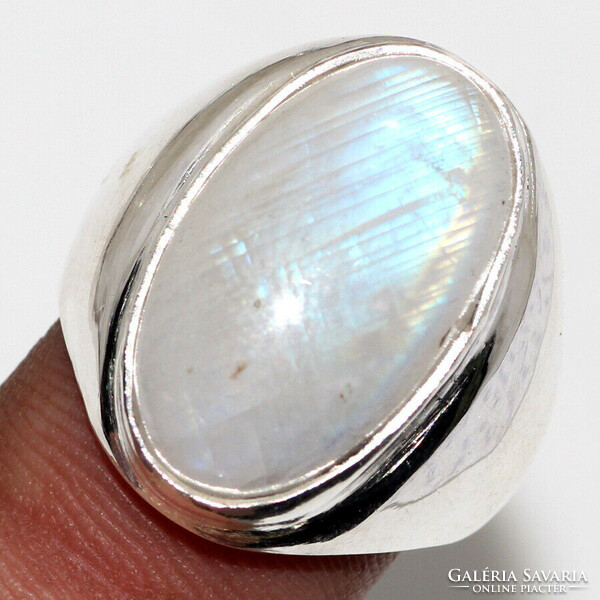 Moonstone silver ring, size 8