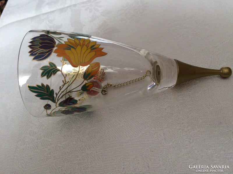 Rosenthal üveg csengő, harang virágmintával