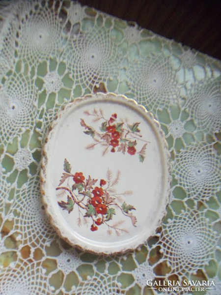 Antique English faience jewelry holder bowl