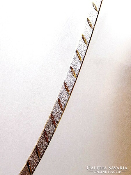 Engraved silver leaf chain (zal-ag104275)