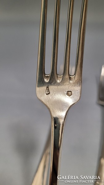 Antique silver fork 6 pcs
