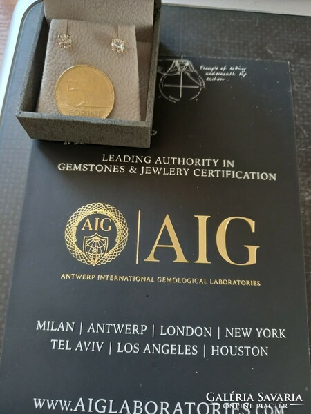 14K yellow gold 0.60Ct diamond and fulbevalo aig certificate
