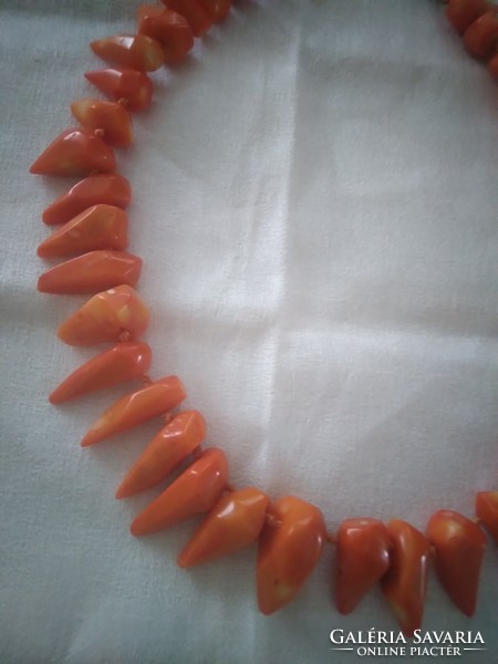 Coral collie necklace