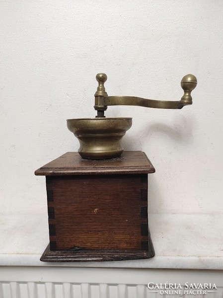 Antique coffee grinder wooden boxed coffee grinder kitchen tool 320 6334