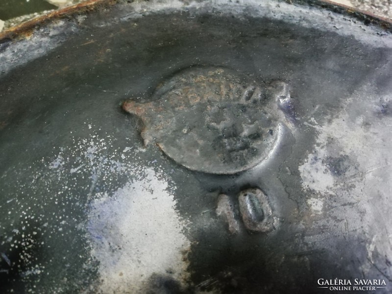 Antique iron pot from Köbánya, 10 large size