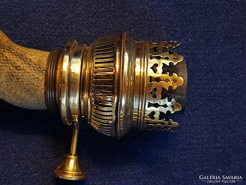 Brenner-ideal copper kerosene lamp approx. 1840-1890