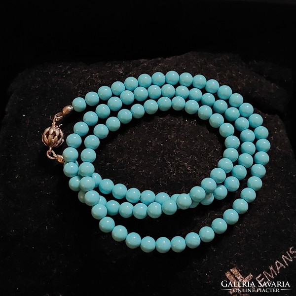 Jka koehle turquoise paste necklace with unique design and wonderful silver clasp