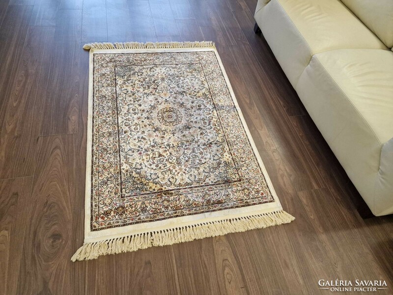 Szép mintájú 100x140 cm pamutselyem perzsa szőnyeg MZ_68