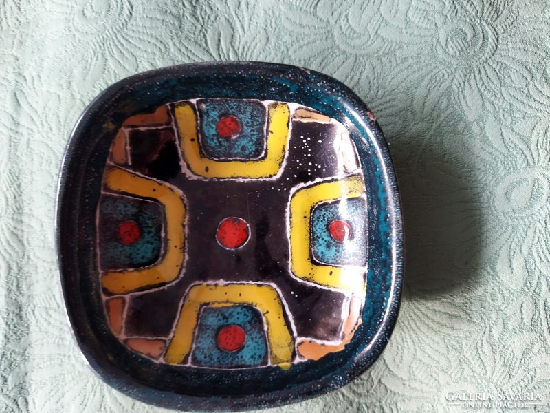 Ceramic wall bowl, marked pál